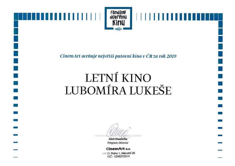 Ocenění CinemArt 2019